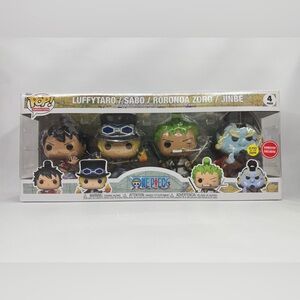 Funko Pop! One Piece Luffytaro, Sabo, Roronoa Zoro, Jinbe Set of 4 Damaged Box